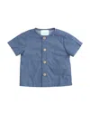 Le Petit Coco Denim Shirts In Blue