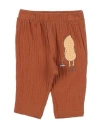 Le Petit Coco Newborn Boy Pants Brown Size 3 Cotton In Brown