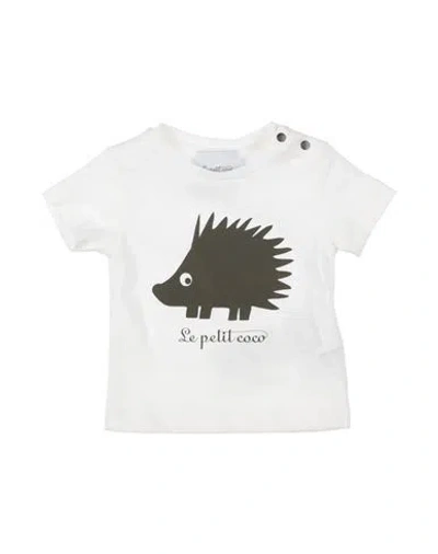 Le Petit Coco Babies'  Newborn Boy T-shirt White Size 3 Organic Cotton