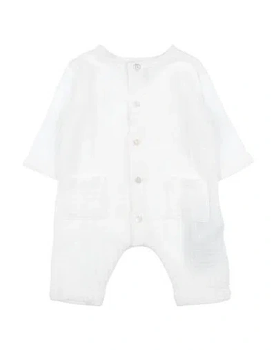 Le Petit Coco Newborn Girl Baby Jumpsuits & Overalls White Size 1 Cotton