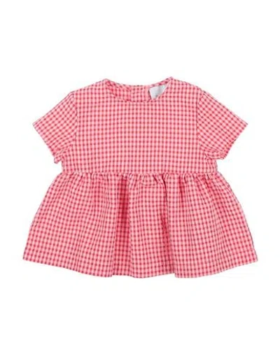 Le Petit Coco Babies'  Newborn Girl Top Red Size 3 Cotton, Polyester