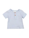 Le Petit Coco Toddler Girl T-shirt Sky Blue Size 3 Organic Cotton In White