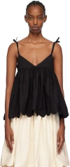 Le Petit Trou Black Carmen Camisole In Black
