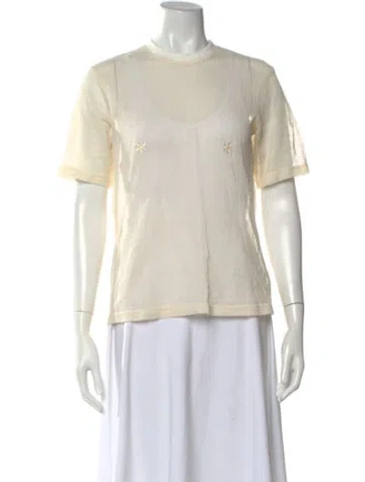 Pre-owned Le Petit Trou Crew Neck Short Sleeve Top In Neutrals