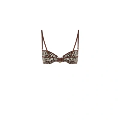 Le Petit Trou Printed Bra In Black