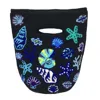 Le Pom Pom Women's Black / Blue Black Seashells Handbag In Multi