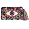 LE POM POM WOMEN'S BLACK EYE CLUTCH