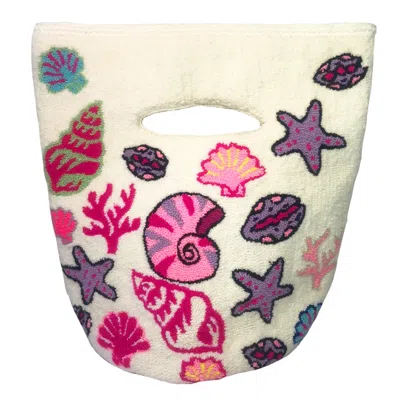 Le Pom Pom Women's White Seashells Mini Handbag