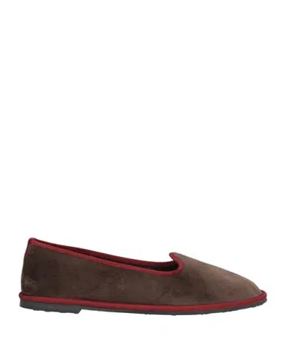 Le Regine Del Forte Woman Loafers Brown Size 9 Textile Fibers
