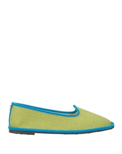 Le Regine Del Forte Woman Loafers Light Green Size 8 Textile Fibers