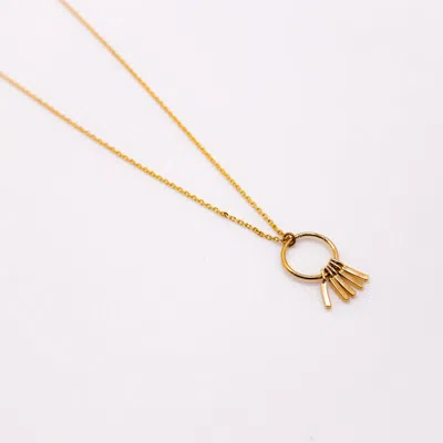 Le Réussi Golden Wind Chimes Pendant Necklace