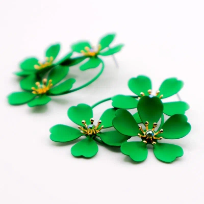 Le Réussi Green Blooms Earrings