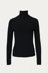 Le Réussi Stretch-modal Jersey Turtleneck In Black In Black