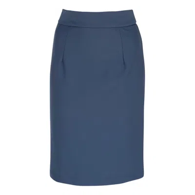 Le Réussi Women's Blue Navy Mini Skirts