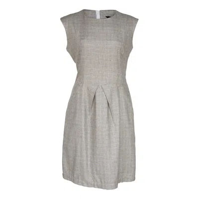 Le Réussi Women's Brown Italian Wool Sleeveless Dress In Gray