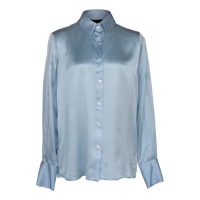 Le Réussi Women's Classy Silk Shirt In Blue