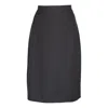 Le Réussi Women's Grey Wool Pencil Skirt In Grey
