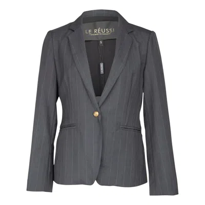 Le Réussi Women's Wool Dark Grey Blazer