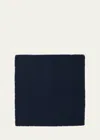 Le Reve D'anfu Ruffles Linen Napkin, 22" Square In 3820 Navy