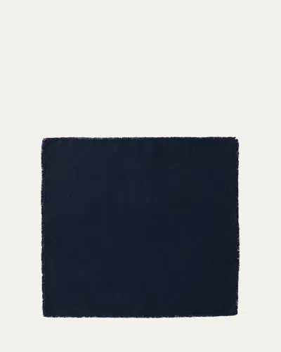 Le Reve D'anfu Ruffles Linen Napkin, 22" Square In Blue