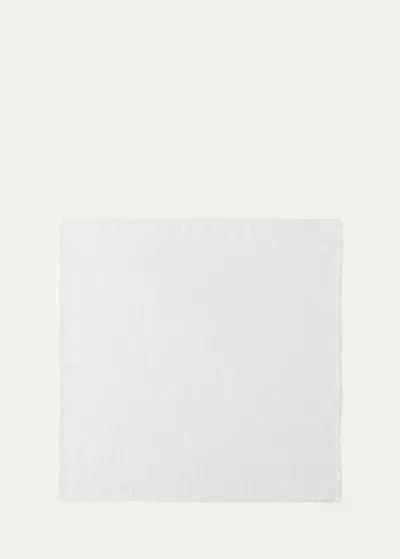 Le Reve D'anfu White Ruffles Linen Napkin In 4581 White
