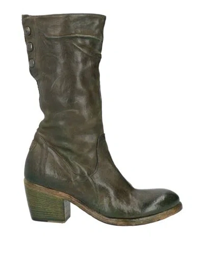Le Ruemarcel Woman Boot Military Green Size 8 Leather