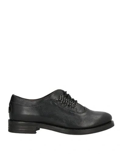 Le Ruemarcel Woman Lace-up Shoes Black Size 5 Leather