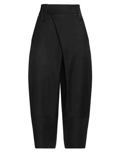 Le Ruemarcel Woman Pants Black Size L Polyester, Viscose, Elastane, Leather
