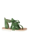 Le Salentine Babies'  Toddler Girl Thong Sandal Green Size 10c Cowhide