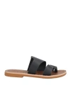 Le Salentine Woman Thong Sandal Black Size 8 Calfskin