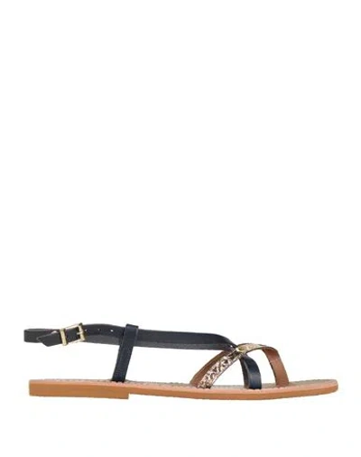 LE SALENTINE LE SALENTINE WOMAN THONG SANDAL NAVY SIZE 10 LEATHER