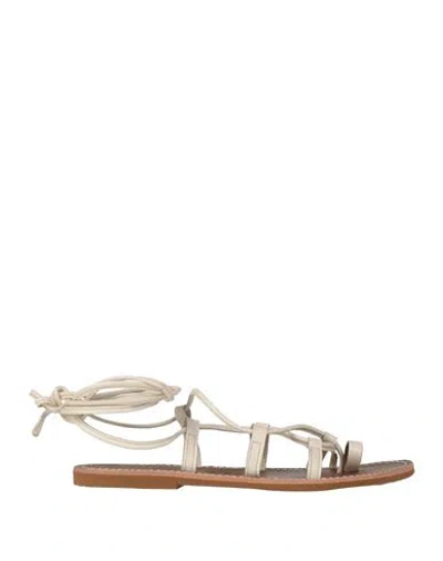 Le Salentine Woman Thong Sandal Off White Size 8 Calfskin