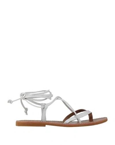 Le Salentine Woman Thong Sandal White Size 8 Calfskin