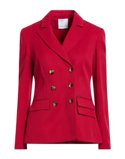 Le Sarte Del Sole Woman Blazer Red Size 8 Polyester, Elastane