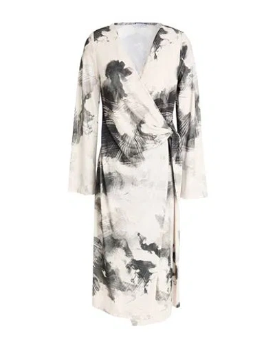 Le Sarte Del Sole Woman Midi Dress Beige Size 10 Polyester, Elastane In Multi