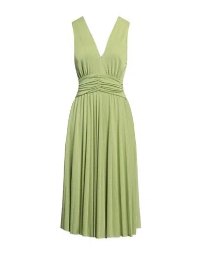 Le Sarte Del Sole Woman Midi Dress Green Size Xl Viscose, Polyester, Elastane