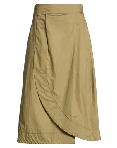 Le Sarte Del Sole Woman Midi Skirt Military Green Size 2 Cotton, Polyester In Multi