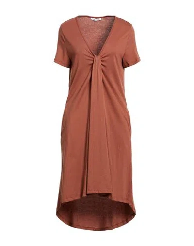 Le Sarte Del Sole Woman Mini Dress Brown Size S Cotton