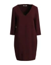 Le Sarte Del Sole Woman Mini Dress Burgundy Size 12 Polyester, Elastane In Red