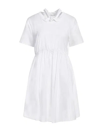 Le Sarte Del Sole Woman Mini Dress White Size 8 Cotton, Elastane