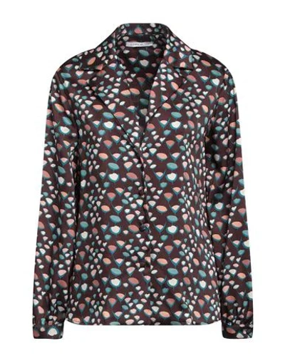 Le Sarte Del Sole Woman Shirt Dark Brown Size 8 Polyester
