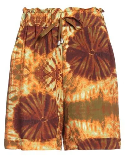 Le Sarte Del Sole Woman Shorts & Bermuda Shorts Orange Size 2 Viscose