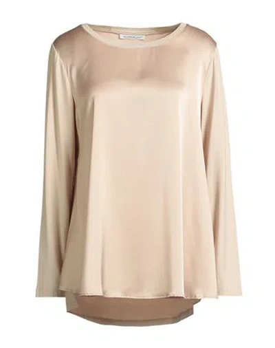 Le Sarte Del Sole Woman Top Beige Size 10 Viscose, Elastane, Polyester In Animal Print