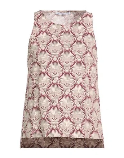 Le Sarte Del Sole Woman Top Burgundy Size 10 Cotton In Multi