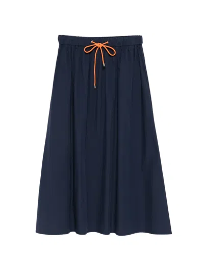 Le Sarte Pettegole Drawstring Midi Skirt In Blue