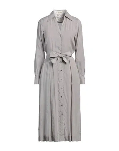 Le Sarte Pettegole Woman Midi Dress Grey Size 6 Cupro