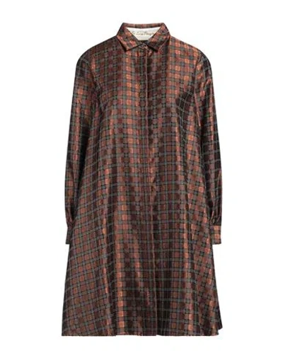 Le Sarte Pettegole Woman Mini Dress Brown Size 8 Polyester
