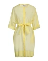 Le Sarte Pettegole Woman Mini Dress Yellow Size 6 Cotton, Silk In Yellow