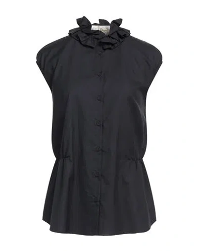 Le Sarte Pettegole Woman Shirt Black Size 4 Polyester, Cotton
