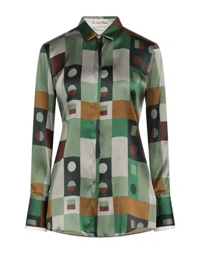Le Sarte Pettegole Woman Shirt Green Size 4 Silk, Elastane